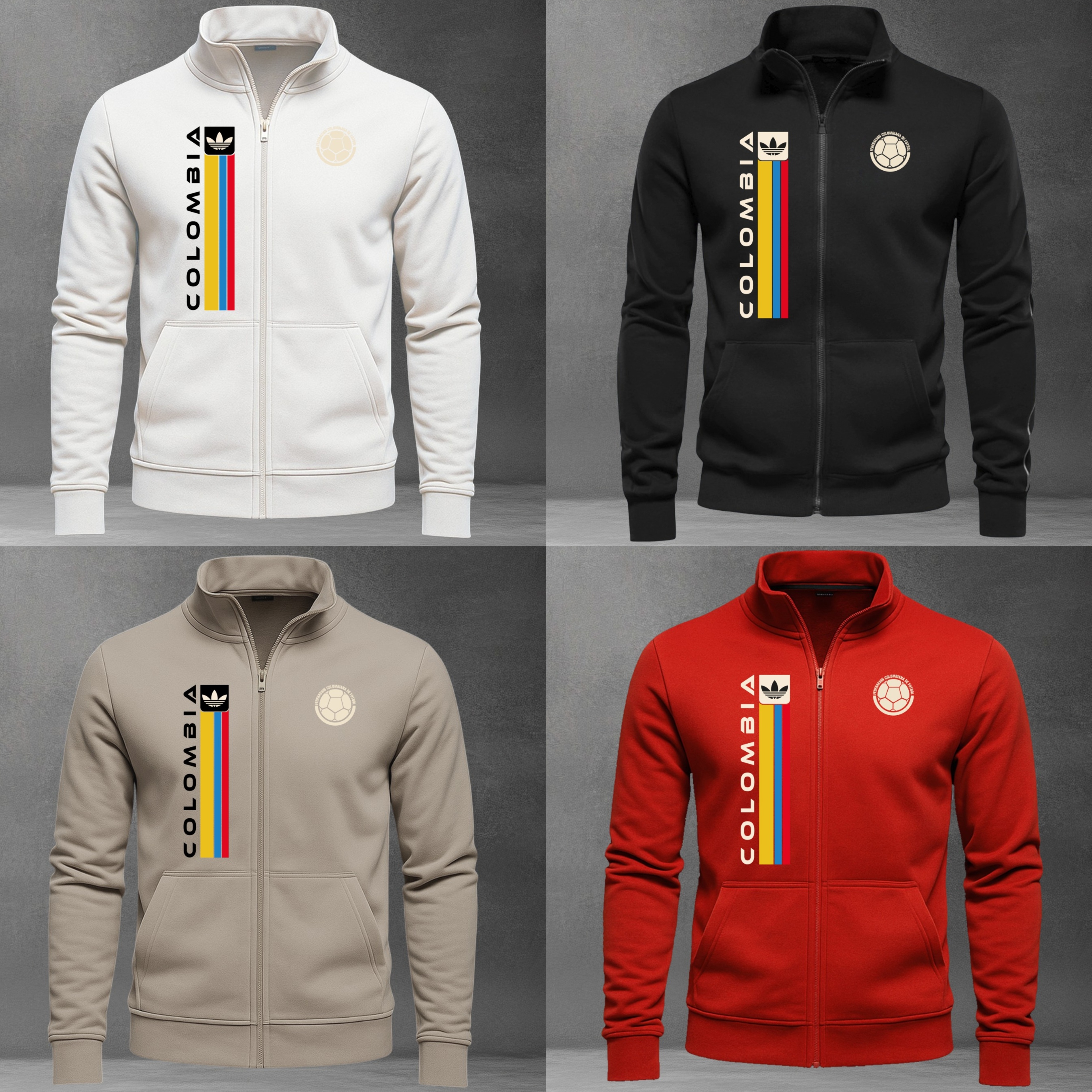 BUZO CUELLO ALTO COLOMBIA LOGO BORDADO - COLOR: NEGRO, TALLA: M - HOMBRE